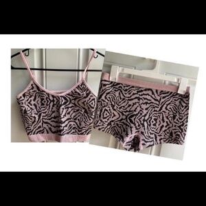 Amazon Pink and Black Zebra Print Pajama Set